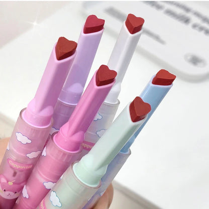 6 Colors Heart-shaped Velvet Lipstick Waterproof Matte Pen - LIPOXI