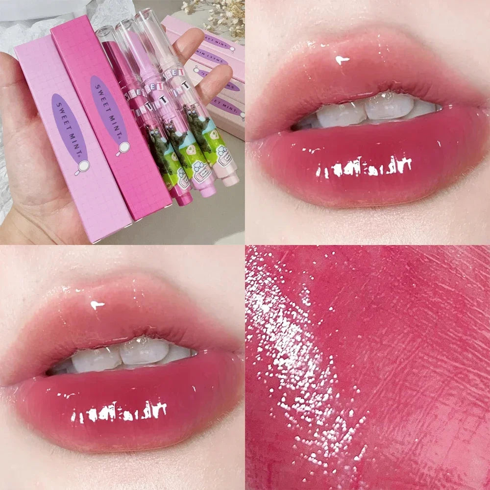 Thin Tube Heart-Shaped Lipstick Jelly Mirror Lip Gloss - LIPOXI