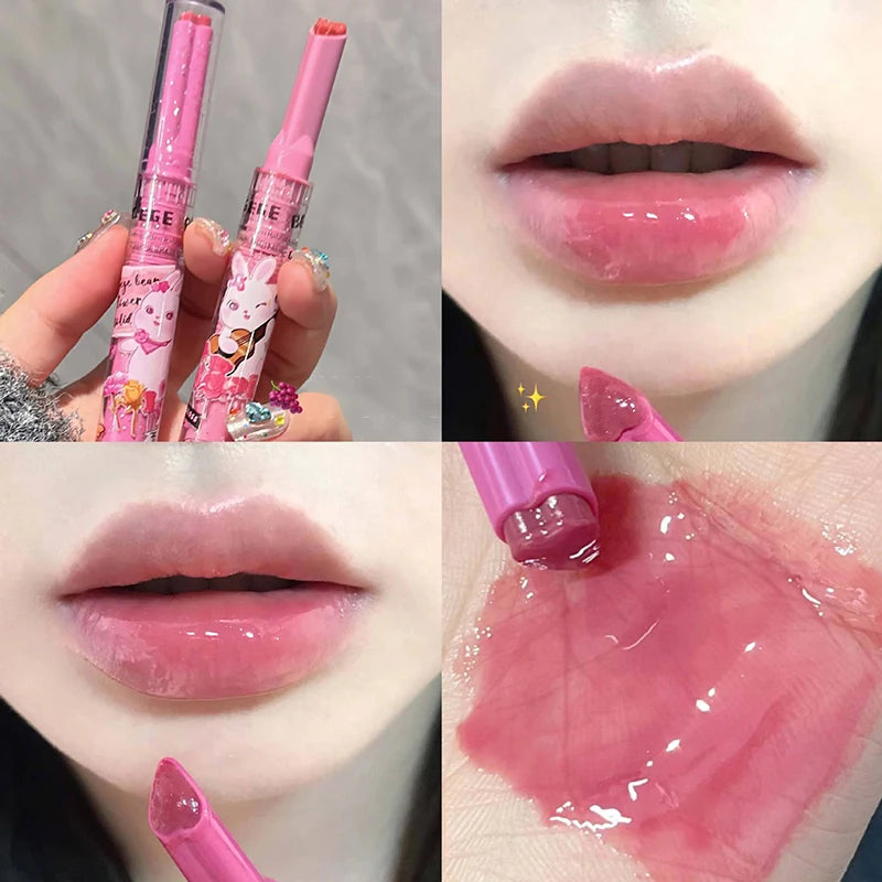 Solid Lip Gloss Gege Bear Garden Pink Rabbit Lip Set - LIPOXI