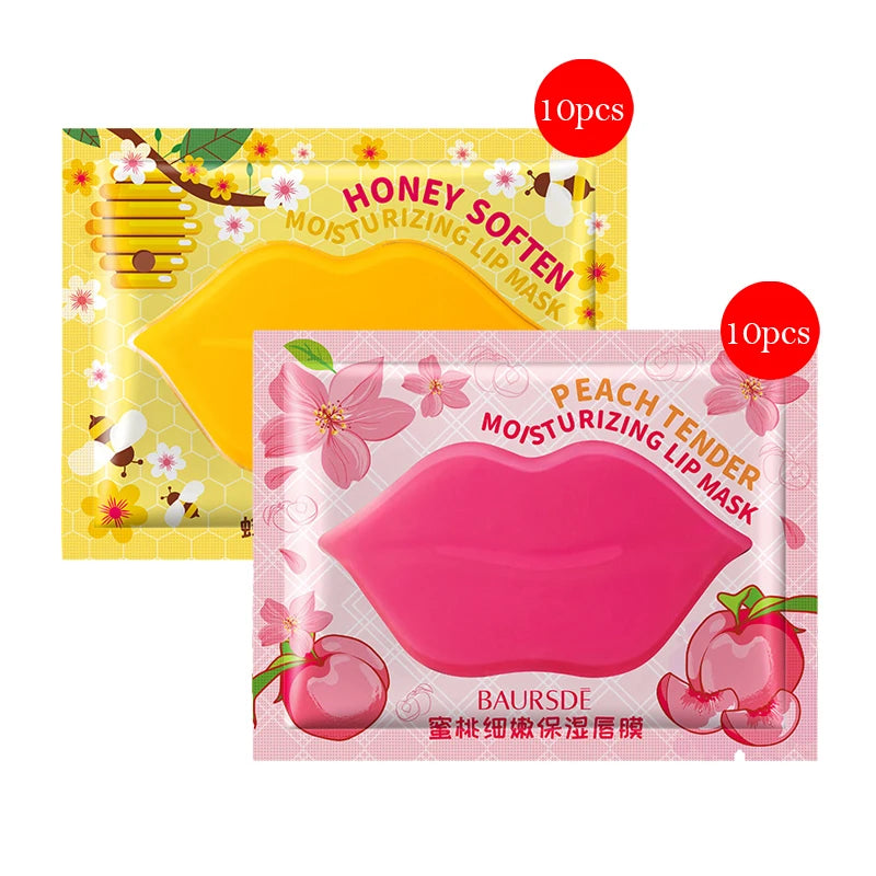 20pcs Cherry Aloe Honey Collagen Lip Masks - LIPOXI