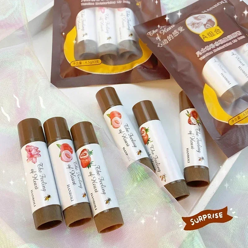 New Moisturizing Colored Lip Balm Cute Fruit Tint Peach Red - LIPOXI