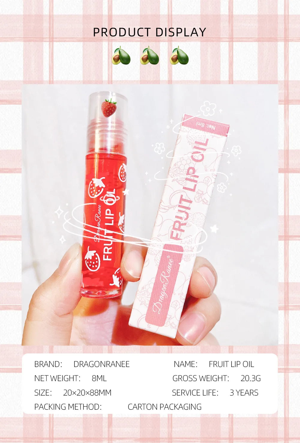 Fruity Rolling Ball Lip Oil - LIPOXI