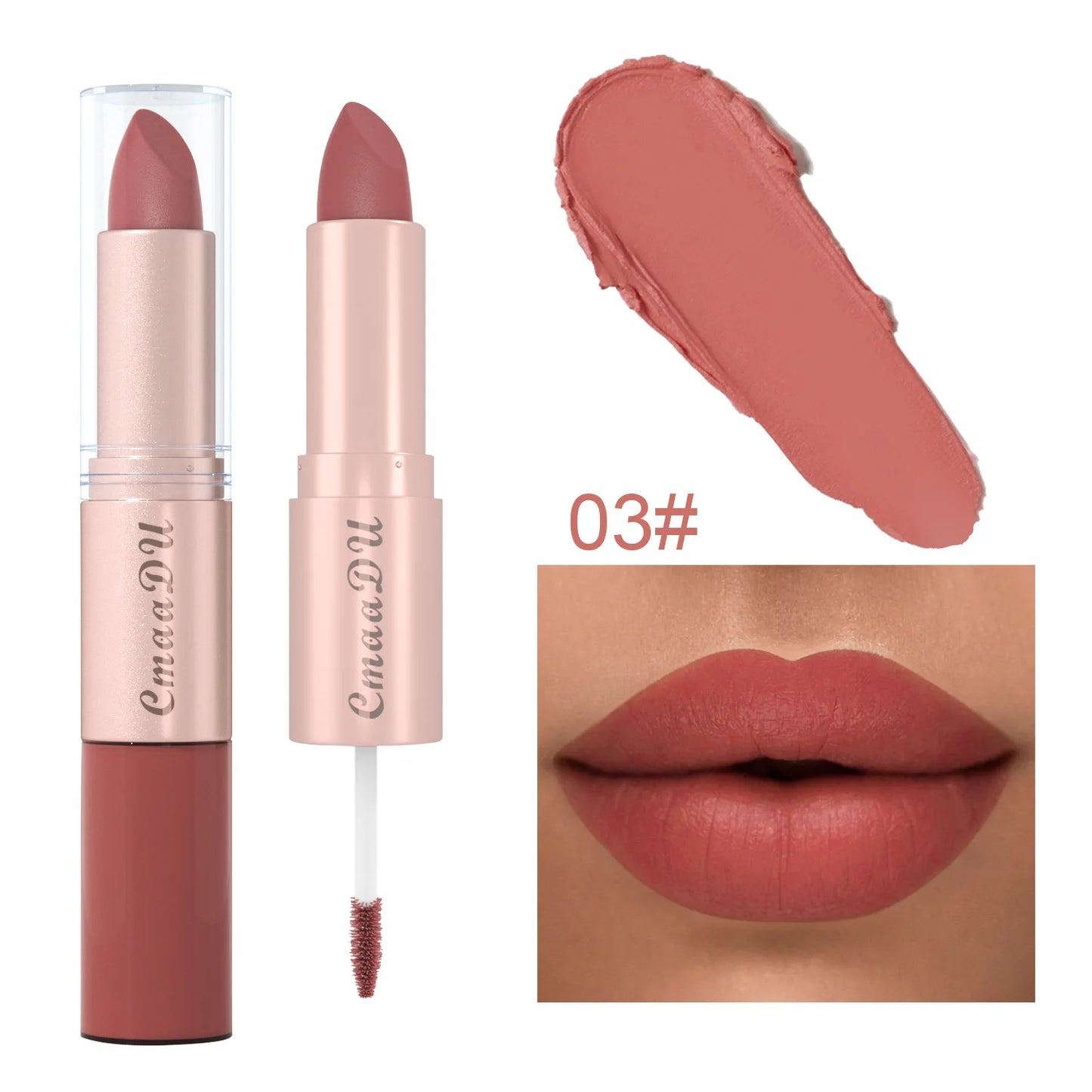 Double Ended Matte Lipstick Waterproof Velvet Lip Balm Gift - LIPOXI