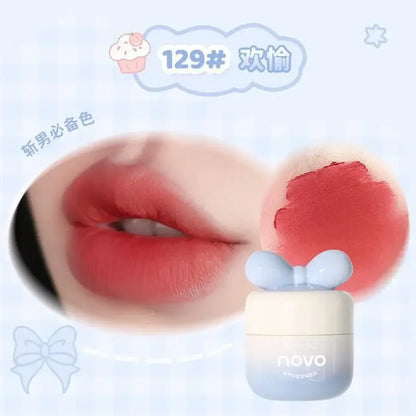 Novo Lip Clay Waterproof Longlasting Matte Lipstick Hot - LIPOXI