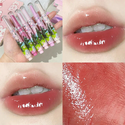 Thin Tube Heart-Shaped Lipstick Jelly Mirror Lip Gloss - LIPOXI