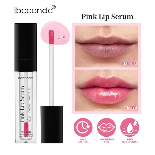 Ibcccndc Pink Lip Serum Lotion Moisturizes And Plump Lips - LIPOXI