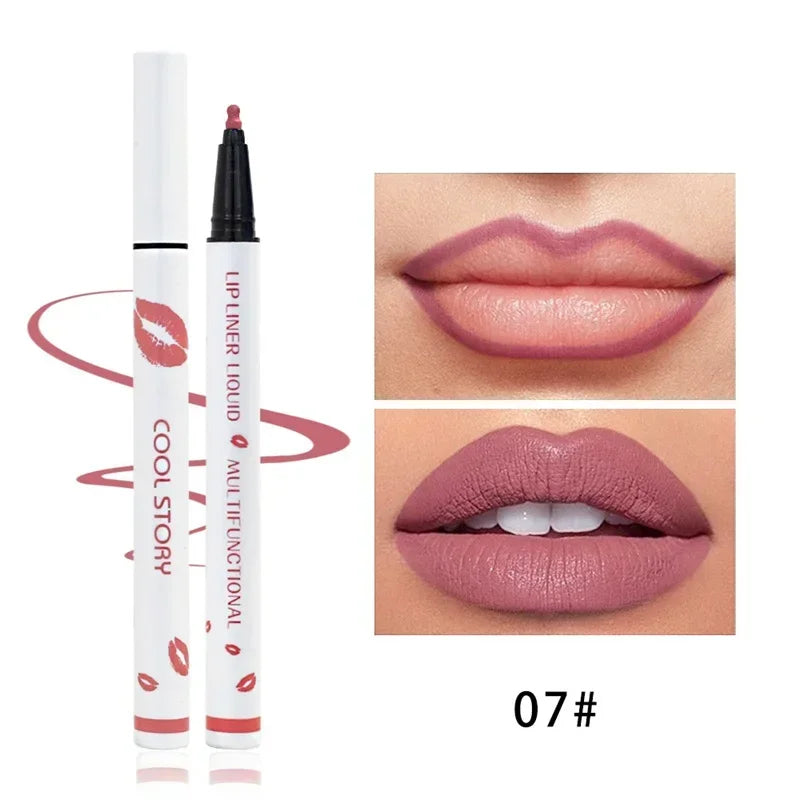 Matte Soft Lip Liner Liquid Lipliner Pencil Long Lasting - LIPOXI