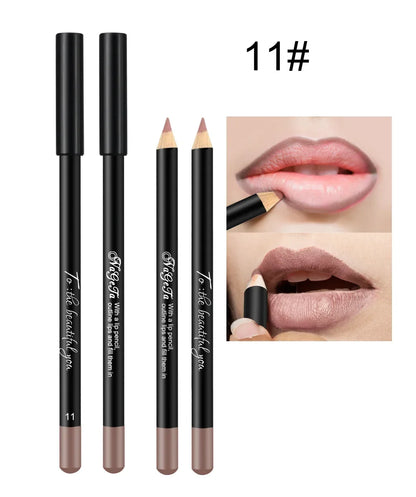 12Colors Matte Lip Liner Pen Waterproof Alluring Lips Cosmetics - LIPOXI