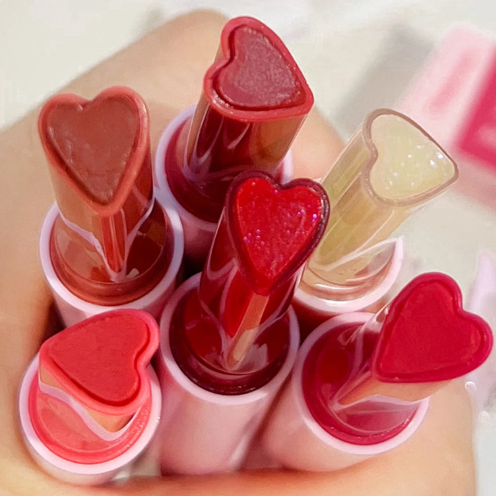 Heart-Shape Jelly Solid Lip Gloss Pen Moisturizing Shiny Lips - LIPOXI