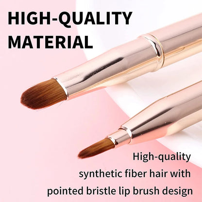 Dual-Use Retractable Lip & Eye Makeup Brush