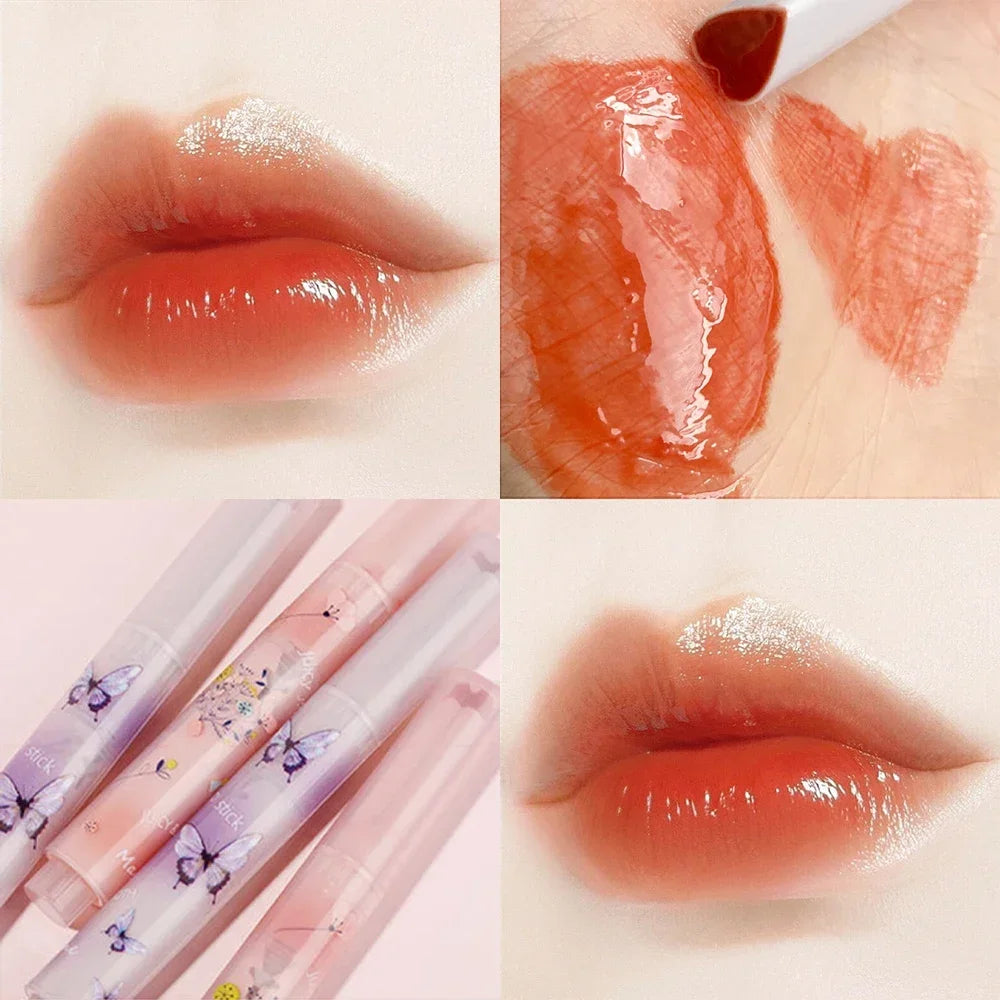 Thin Tube Heart-Shaped Lipstick Jelly Mirror Lip Gloss - LIPOXI