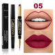 2 In 1 Matte Lipstick Pencil Double Ended Lip Liner Pen