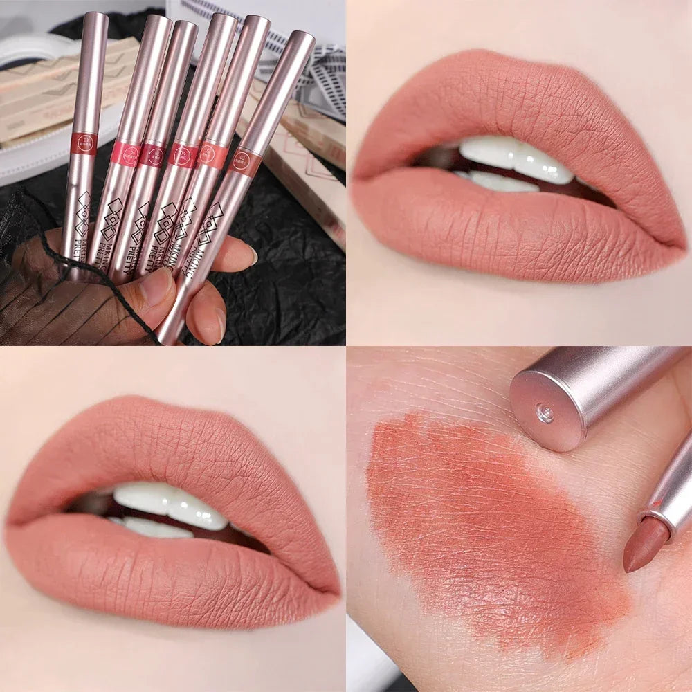 Nude Pink Lip Liner Pencil Waterproof Lasting Smooth Contour - LIPOXI