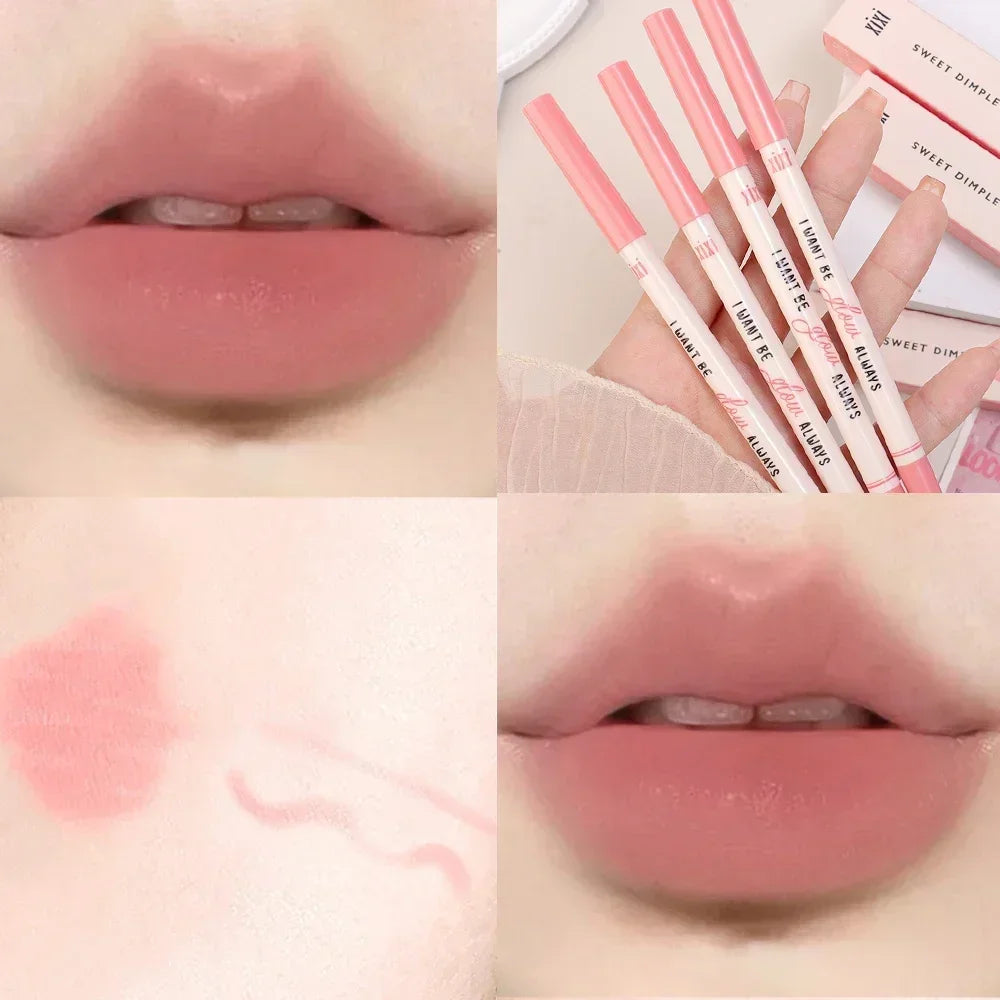 Nude Pink Lip Liner Pencil Waterproof Lasting Smooth Contour - LIPOXI