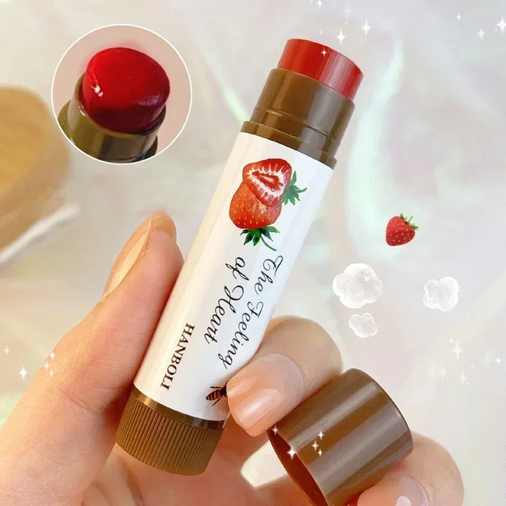 New Moisturizing Colored Lip Balm Cute Fruit Tint Peach Red - LIPOXI