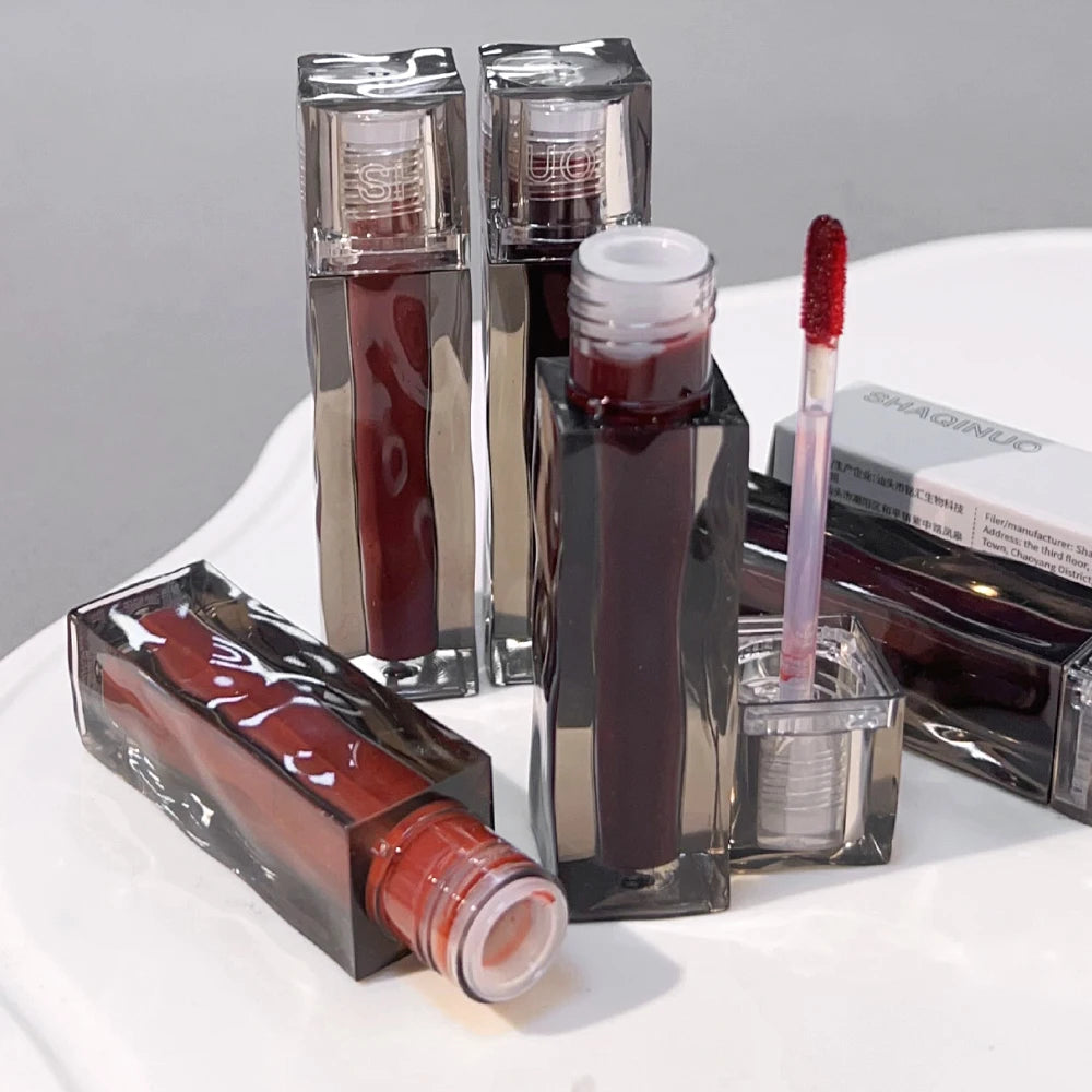 Dark Red Brown Lip Glaze - LIPOXI