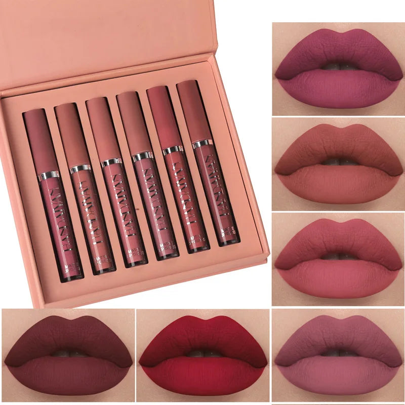 HANDAIYAN Set of 6 NonStick Cup Liquid Lipstick Gift Box - LIPOXI