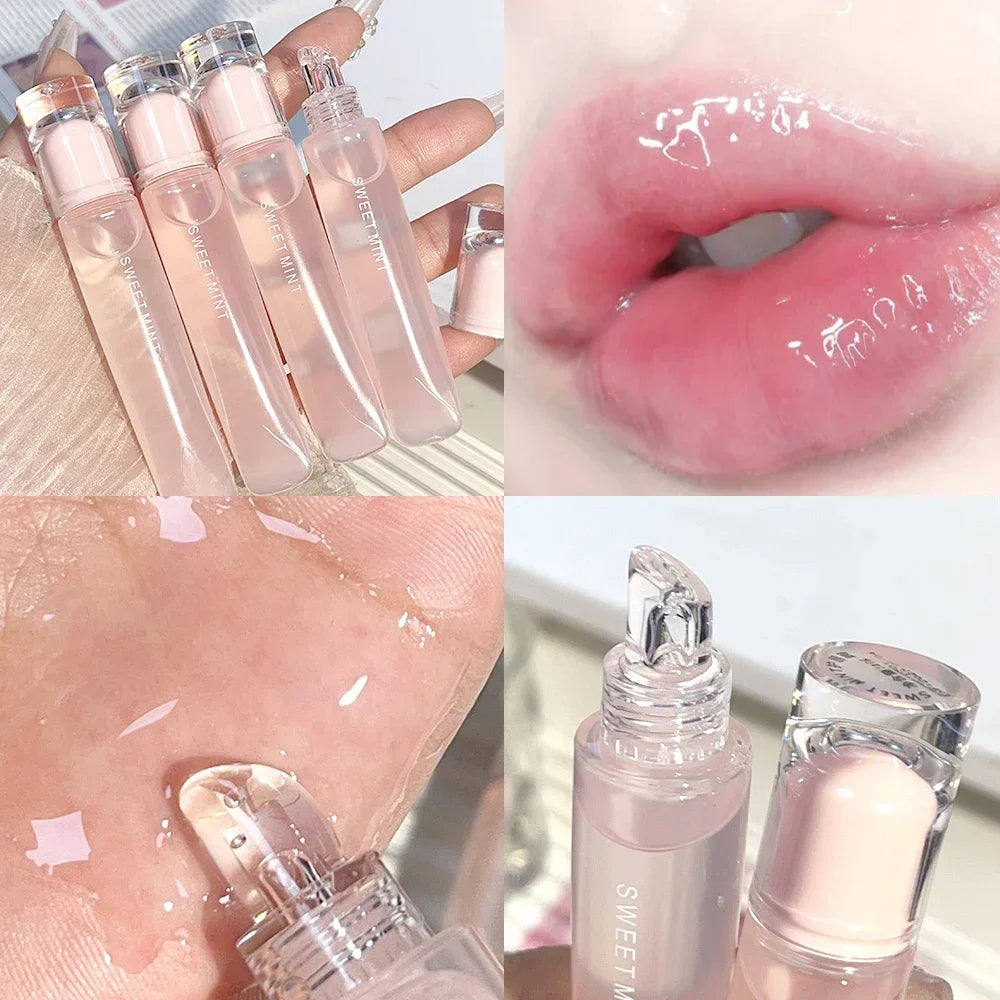 Transparent Jelly Lip Gloss Makeup Lasting Moisturizing Lip Oil - LIPOXI