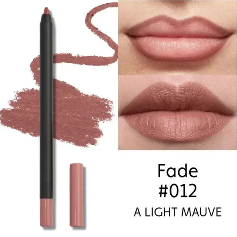 Nude Brown Lip Liner Pencil Lipstick Matte Waterproof Beauty - LIPOXI