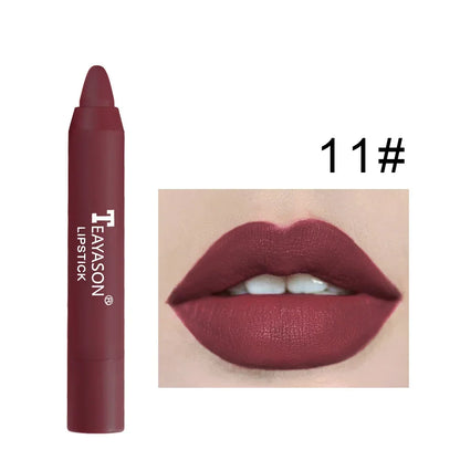 Nude Series Velvet Matte Lipstick Pencil Waterproof Red Tint - LIPOXI