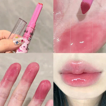 Korean Heart-Shaped Glitter Lip Gloss - LIPOXI