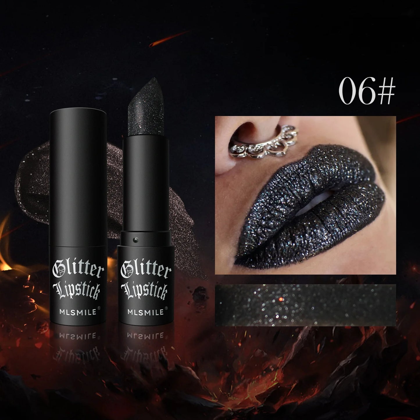 Waterproof Glitter Lipsticks Punk Style Matte Velvet Makeup - LIPOXI