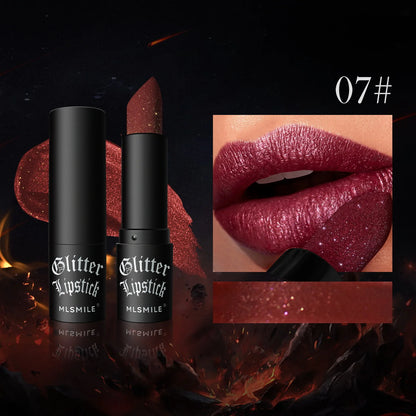 Waterproof Glitter Lipsticks Punk Style Matte Velvet Makeup - LIPOXI