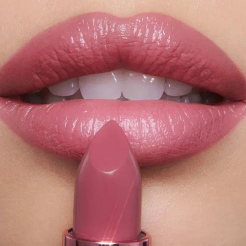 Rose Pink Nude Matte Velvet Lipstick Waterproof Beauty Makeup - LIPOXI