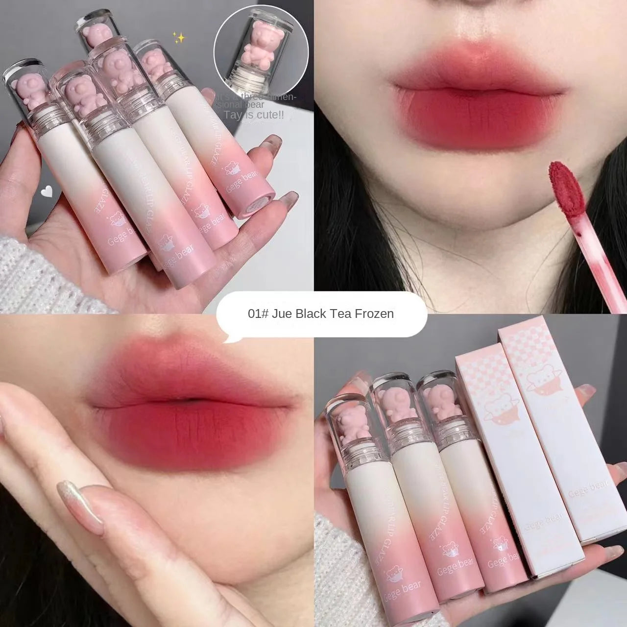 Gege Bear Velvet Mist Lip Glaze - LIPOXI