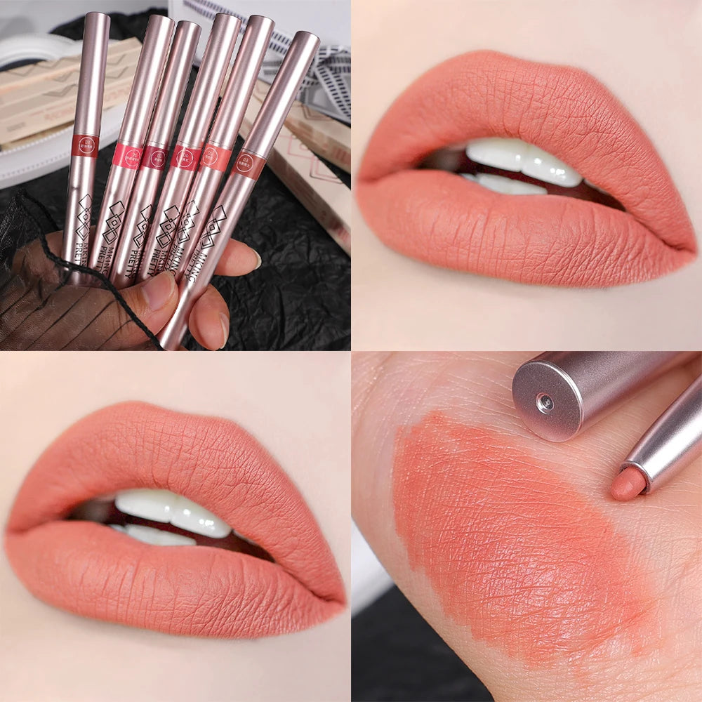 3D Velvet Matte Lip Liner Pencil Waterproof Long Lasting - LIPOXI