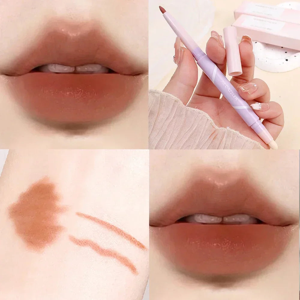 Waterproof Lip Liner Lipstick Pen Matte Velvet Lip Tint - LIPOXI