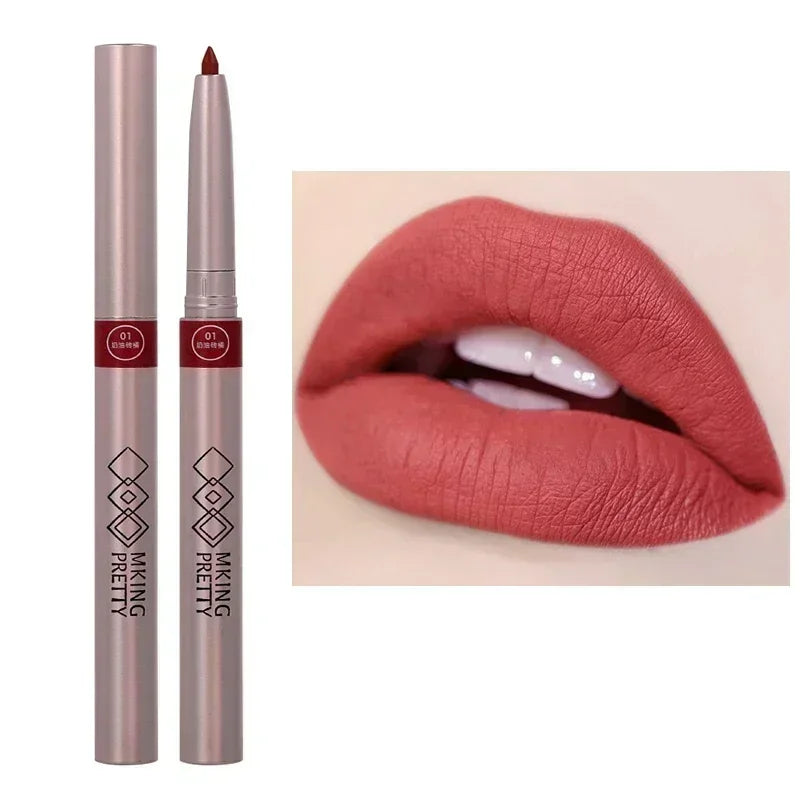 Nude Brown Lipliner Pen Waterproof Sexy Red Matte Makeup - LIPOXI