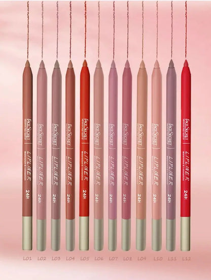 Face Secret 12 Color Lipliner Waterproof LongLasting Velvet Matte - LIPOXI