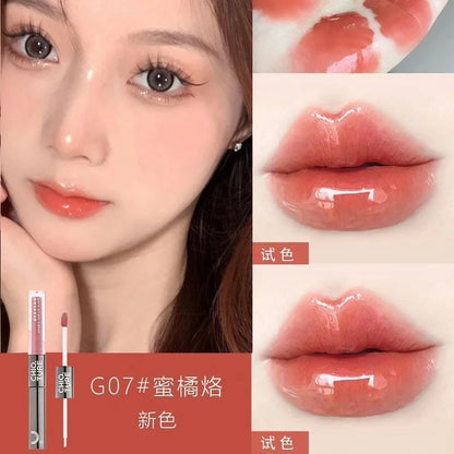 CHIOTURE Double-ended Lip Glaze Non-fading Glossy Lip Oil - LIPOXI