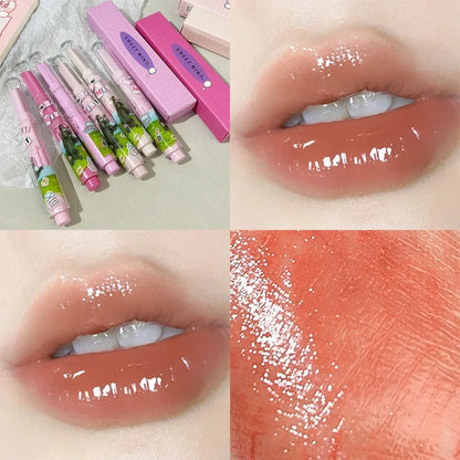 Thin Tube Heart-Shaped Lipstick Jelly Mirror Lip Gloss - LIPOXI