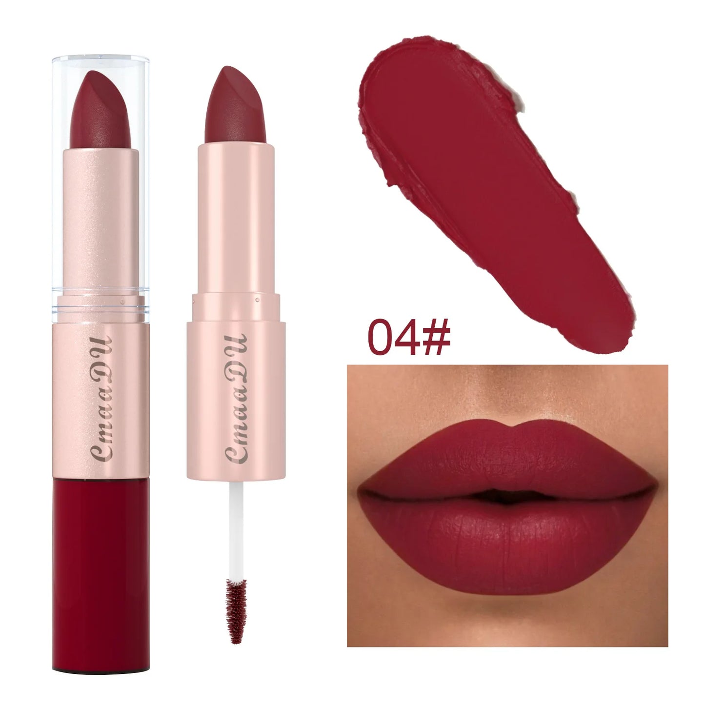 Double Ended Matte Lipstick Waterproof Velvet Lip Balm Gift - LIPOXI