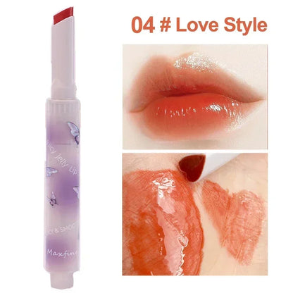 Jelly Mirror Lipstick Makeup Love Shape Long Lasting Gloss - LIPOXI