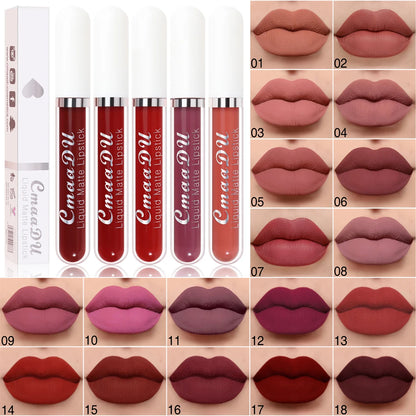 CmaaDu 18 Matte Mist Lip Glaze Long-lasting Lip Gloss - LIPOXI