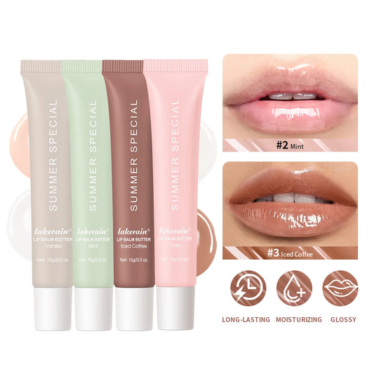 4pcs/set Summer Lip Balm Gloss Set Moisturizing Mirror Makeup - LIPOXI