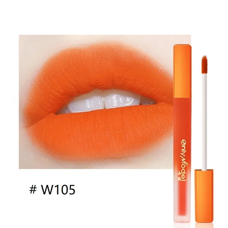 Orange Lipstick Waterproof Long Lasting Matte Makeup Velvet Tint - LIPOXI