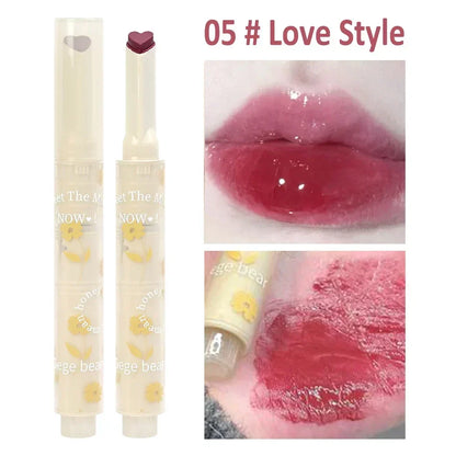 Jelly Mirror Lipstick Makeup Love Shape Long Lasting Gloss - LIPOXI