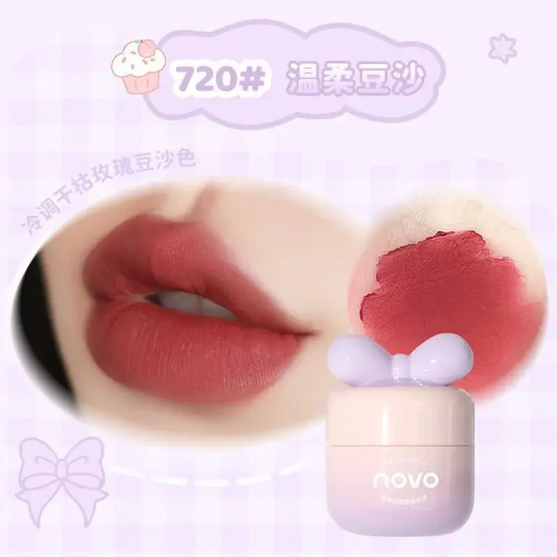 Novo Lip Clay Waterproof Longlasting Matte Lipstick Hot - LIPOXI