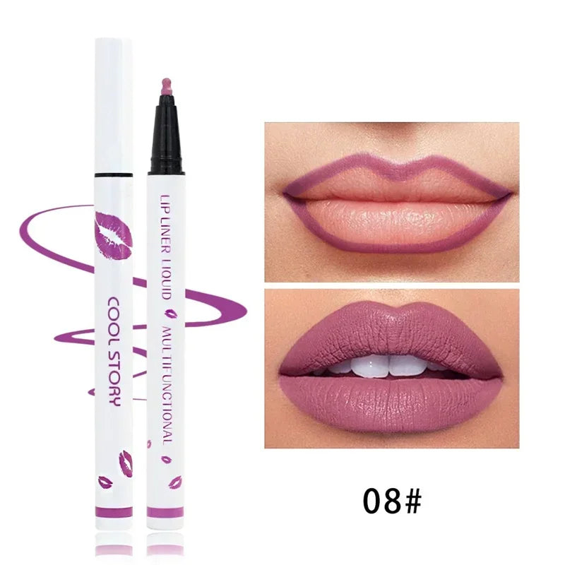 Matte Soft Lip Liner Liquid Lipliner Pencil Long Lasting - LIPOXI