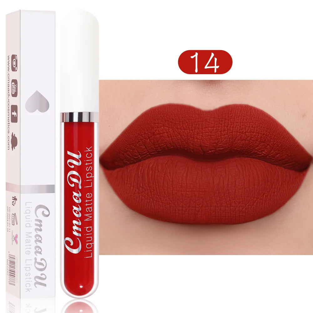 CmaaDu 18 Matte Mist Lip Glaze Long-lasting Lip Gloss - LIPOXI