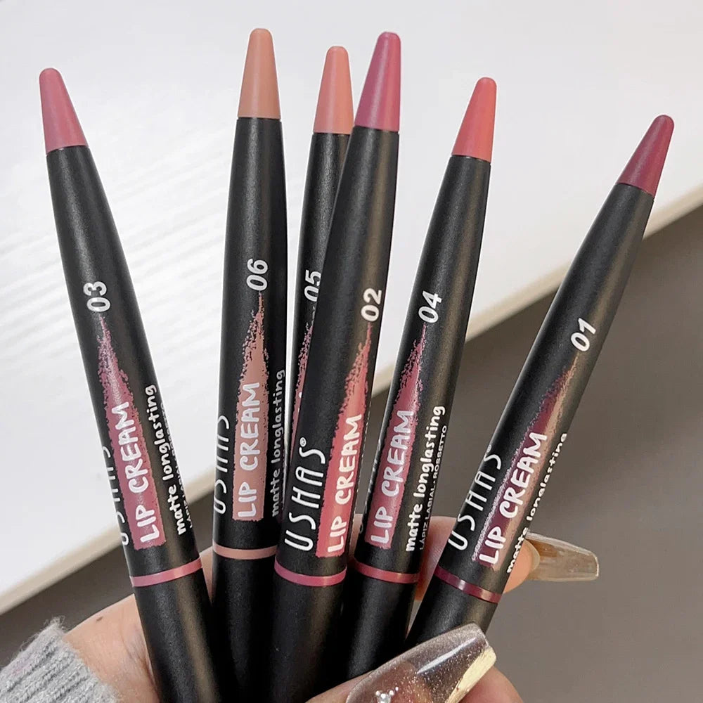 Sexy Nude Lipstick Lipliner Waterproof Matte Crayon Makeup - LIPOXI