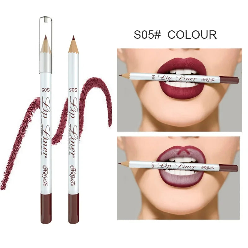 12Colors Matte Lip Liner Pen Waterproof Alluring Lips Cosmetics - LIPOXI