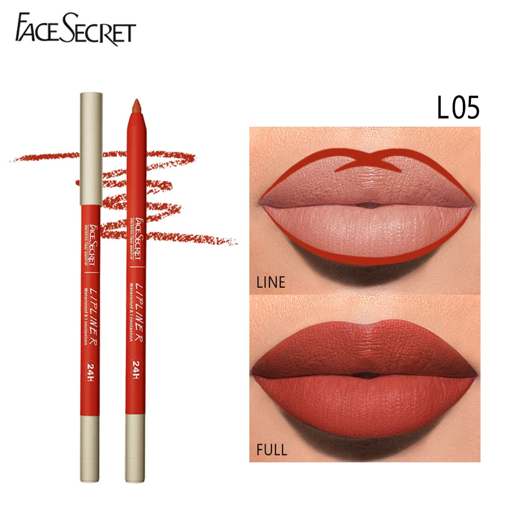 Face Secret 12 Color Lipliner Waterproof LongLasting Velvet Matte - LIPOXI