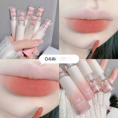 Cute Bear Matte Muse Lip Mud Long Lasting Lipgloss Velvet Mist - LIPOXI