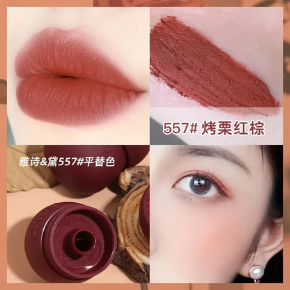 NOVO Small Mushroom Milk Jar Velvet Matte Lipsticks Waterproof - LIPOXI