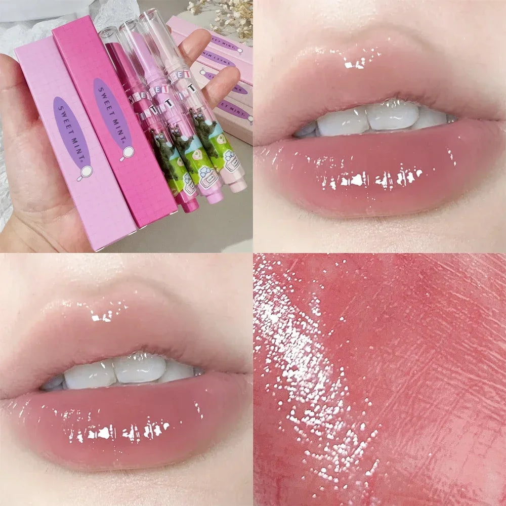 Thin Tube Heart-Shaped Lipstick Jelly Mirror Lip Gloss - LIPOXI